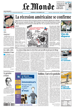 LE MONDE/PAGES<UNE>