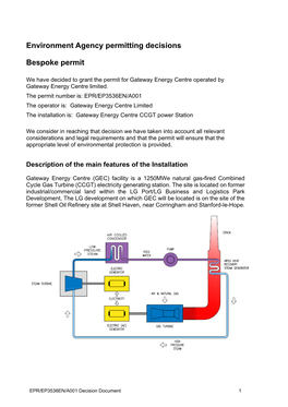 Gateway Energy Centre Limited