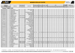 Midweek Regular Coupon 15/03/2021 09:41 1 / 3