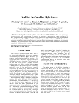 XAFS at the Canadian Light Source