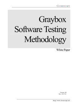 Graybox Software Testing Methodology