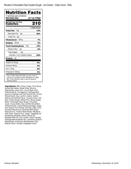 Nutrition Facts 1 Servings Per Container Serving Size 2.7 Oz (76G)