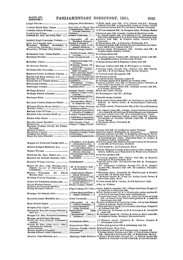 PARLIAMENTARY DIRECTORY, 1895. 2632 Lough Thomas .••••••••••••••••.•••••• Islington (West Division)