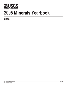 2005 Minerals Yearbook Lime