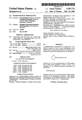 United States Patent [191 [11] Patent Number: 5,397,771 Bechgaard Et Al