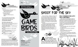 A Pocket Guide to Care and Handling of Game Birds from Field to Table