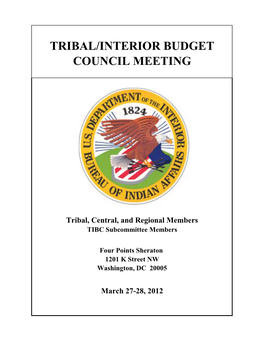 Tribal/Interior Budget Council Meeting