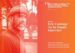 Eric Cantona, Football Legend & Common Goal Mentor