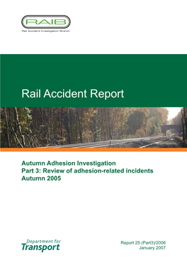 Rail Accident Report
