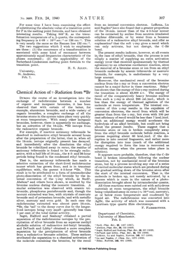 Chemical Action of Γ-Radiation from 80 Br