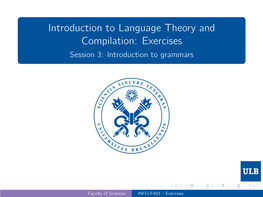 Exercises Session 3: Introduction to Grammars