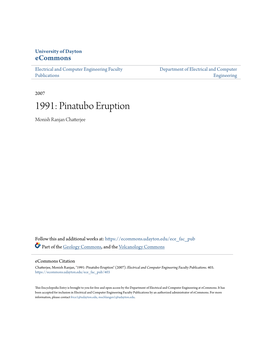 Pinatubo Eruption Monish Ranjan Chatterjee