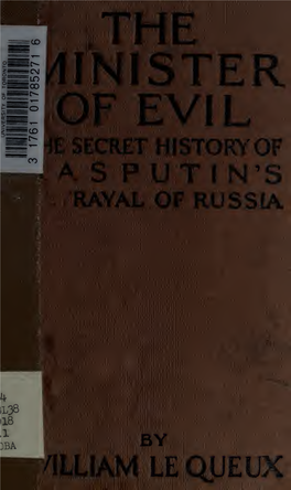 The Minister of Evil : the Secret History of Rasputin's Betrayal of Russia