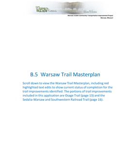 B.5 Warsaw Trail Masterplan