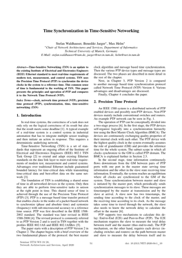 Time Synchronization in Time-Sensitive Networking