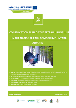 Conservation Plan of the Tetrao Urogallus