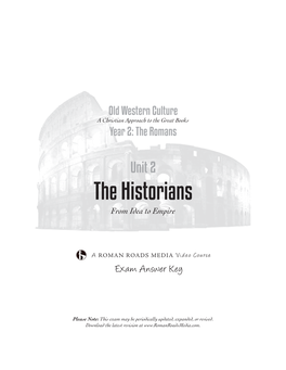 Romans: the Historians Exams a and B