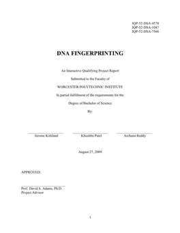 Dna Fingerprinting