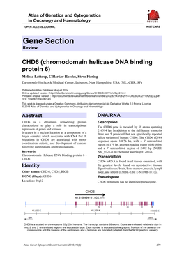 Gene Section Review