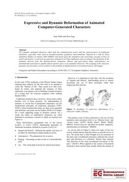 Expressive and Dynamic Deformation of Animated Computer-Generated Characters