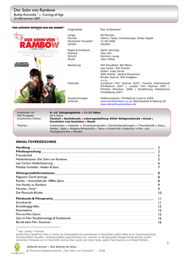 Der Sohn Von Rambow – Filmbegleitmaterial