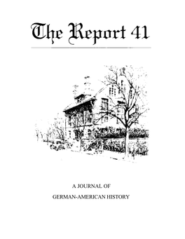 A Journal of German-American History Published by the Society for the History of the Germans in Maryland