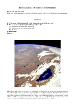 Bronze Age Human Habitats of Semirechie