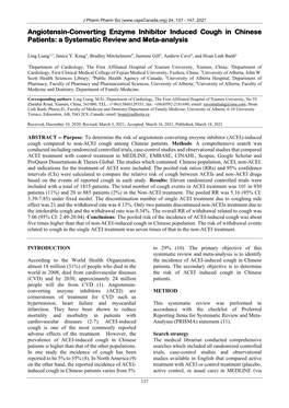 Angiotensin-Converting Enzyme Inhibitor Induced Cough in Chinese Patients: a Systematic Review and Meta-Analysis