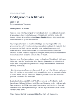 Dödstjärnorna Är Tillbaka