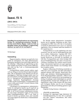 Innst. 51 S (2012–2013) Innstilling Til Stortinget Frå Næringskomiteen