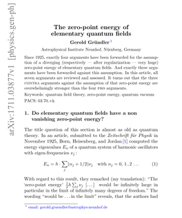 The Zero-Point Energy of Elementary Quantum Fields