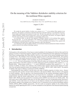 On the Meaning of the Vakhitov-Kolokolov Stability