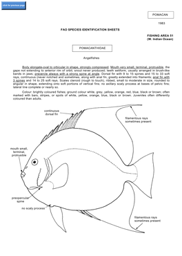 Pomacan 1983 Fao Species Identification Sheets