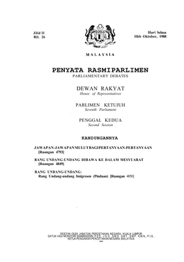 Penyata Rasmiparlimen Parliamentary Debates