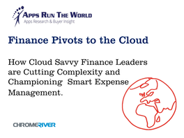 Finance Pivots to the Cloud