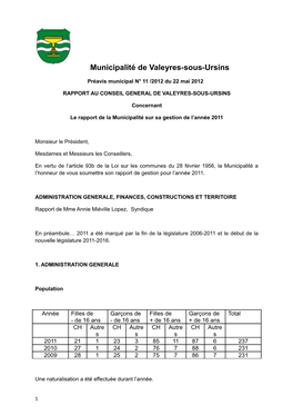 Municipalité De Valeyres-Sous-Ursins