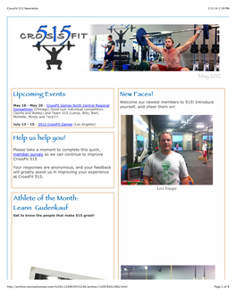 Crossfit 515 Newsletter 2/5/14 2:19 PM