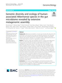 Genomic Diversity and Ecology of Human-Associated Akkermansia Species in the Gut Microbiome Revealed by Extensive Metagenomic Assembly