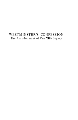 Westminster's Confession