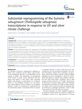 Substantial Reprogramming of the Eutrema Salsugineum