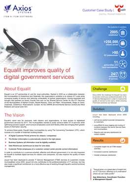 Equalit Improves Quality of Digital Government Services