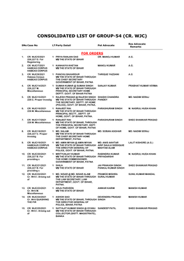 Consolidated List of Group-54 (Cr. Wjc)