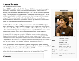Aaron Swartz from Wikipedia, the Free Encyclopedia