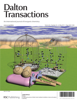 An Alternative Picture of Alkali-Metal-Mediated Metallation: Cleave and Capture Chemistry 1477-9226(2013)42:19;1-K Dalton Transactions