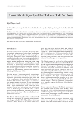 Triassic Lithostratigraphy of the Northern North Sea Basin 93