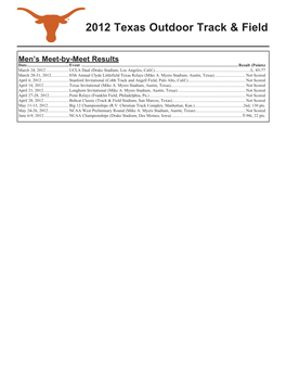 Final 2012 Outdoor Results.Indd