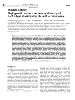 Phylogenetic and Environmental Diversity of Dsrab-Type Dissimilatory (Bi)Sulfite Reductases