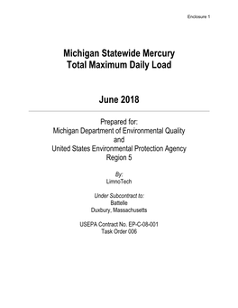 Michigan Statewide Mercury Total Maximum Daily Load