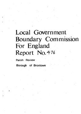 Local Government Boundary Commission for England Report No