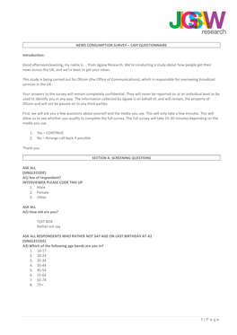 1 | Page NEWS CONSUMPTION SURVEY